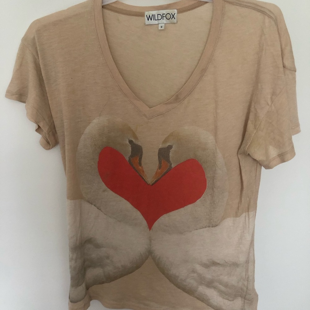 Wildfox Swan Heart Tee in S